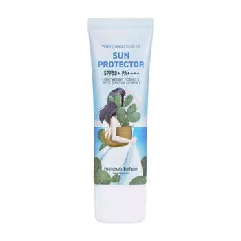 MakeUp Helper Отбеливающий тонирующий солнцезащитный крем Spf50+ Pa++++ NONE