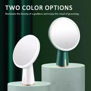 Makeup Mirror with Lights Lighted Cosmetic Vanity Mirror with Led Lights for Dressing Bedroom Tabletop Best Gifts for girl women белый