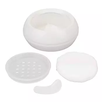Makeup Powder Container Refillable Empty Loose Powder Box with Powder Puff Sifter Spoon for Travel