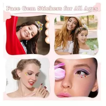 Makeup Rhinestones Pearl Face Sticker DIY Body Eyes Tattoo Stickers Festival Makeup Decoration Nail Phone Stickers 1pc жемчужный