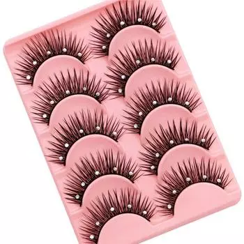Makeup Tool Big Eyes Eyelashes Rhinestone False Eyelashes Lash Extension Sequins False Eyelashes A