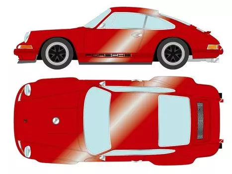 Makeup VISION Singer 911 Coupe Dark Candy Red Finished Product 1/43 (964)