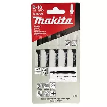 Makida A 85709 изогнутое режущее полотно для лобзика по дереву 5шт.