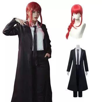 Макима Косплей с париком Макима Косплей Костюм для взрослых Косплей Взрослый костюм Культурный фестиваль Костюм Сценическая одежда с [Камидзу Рёхин] (Макима
