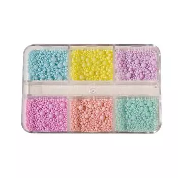 Making Crystal Beads Mini Metal Beads Nail Art Rhinestones Nail Charms Macaron Color Bubble Beads 3D Nail Art Decoration