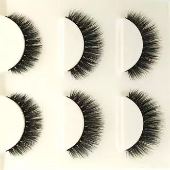 Макияж 3D Натуральные Длинные Накладные Ресницы Ручной Работы Толстые Накладные Ресницы Черный