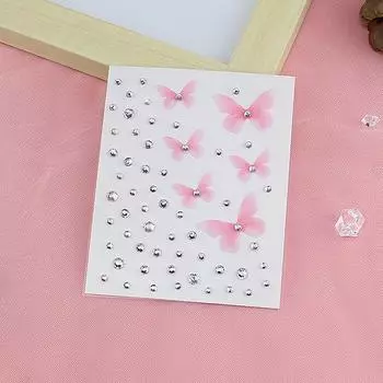 Макияж Бабочка Лицо Наклейки Водонепроницаемые Временные Татуировки Наклейки Блестящие Тени Для Век Боди-Арт Фестиваль Украшения синий