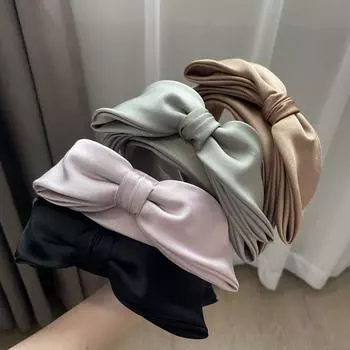 Макияж для девочек, поворотный головной убор, женский обруч для волос, повязка на голову в корейском стиле, повязка на голову с бантом, аксессуары для волос