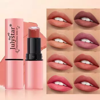 Макияж для губМатовая помада, не выцветает, не липнет, с фруктовым вкусом, стойкая, водостойкая и увлажняющая