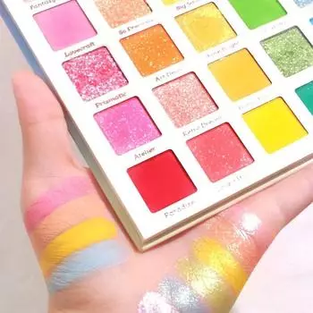 Макияж Dream Rainbow Palette Практичный макияж Тени для век Безопасная легкая палитра теней для век 30 цветов Детская сцена
