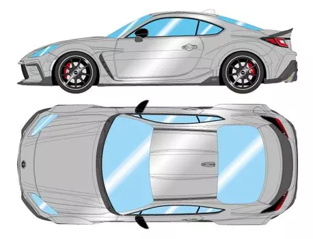 Макияж EIDOLON GR86 Wide Body 2022 Ice Silver Metallic Готовый продукт 1/18 Tom s