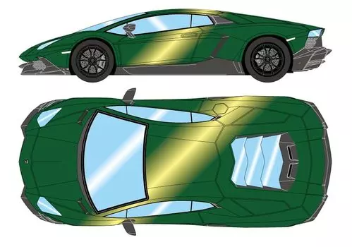 Макияж EIDOLON Lamborghini Aventador 2013 Verde Hermes Готовый продукт 1/43 LP720-4 50°Anniversario