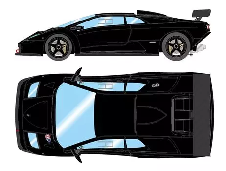 Макияж EIDOLON Lamborghini Diablo GTR 1999 Черный Готовый продукт EM786E 1/43