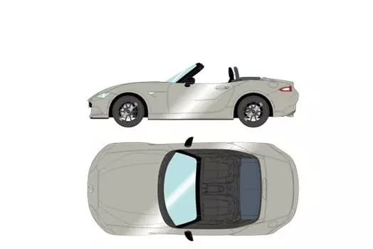 Макияж EIDOLON Mazda Roadster 990S 2022 Платиновый кварцевый металлик Готовый продукт 1/43 (Северная Дакота)