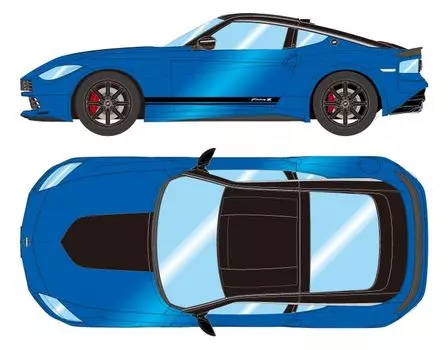 Макияж EIDOLON Nissan Fairlady Z Customized Edition Seiran Black Готовый продукт EM735C 1/43 Синий/Супер