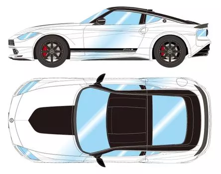 Макияж EIDOLON Nissan Fairlady Z Customized Edition Prism Black Готовый продукт EM735B 1/43 Белый/Супер
