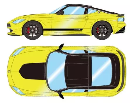 Макияж EIDOLON Nissan Fairlady Z Customized Edition Ikazuchi Black Готовый продукт EM735D 1/43 Желтый/Супер