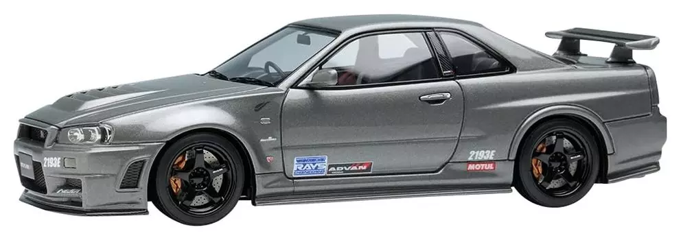 Макияж EIDOLON Nissan Skyline BNR34 CRS Dark Metal Grey с наклейкой-логотипом 2011 Готовый продукт 1/43 GT-R (Версия NISMO)