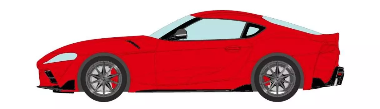 Макияж EIDOLON Toyota GR Supra RZ 2022 Prominence Red Готовый продукт 1/18 (А91) (Японская спецификация)