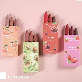 Макияж Карандаш для губной помады 3 шт. Маленький набор Матовая помада Матовая бархатная воздушная помада Карандаш для губ Косметика