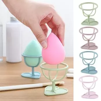 Макияж Красота Трафарет Яичная пудра Слойка Губка Стенд для сушки Держатель для стойки One Size синий