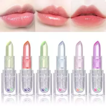 Макияж Помада, меняющая цвет Помада Увлажняющая Помада, меняющая цвет Стойкая Водостойкая Помада Косметика 3.5g pink