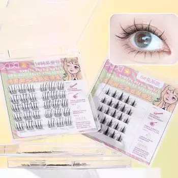 Макияж Самоклеящиеся пучки ресниц Самодельные пучки накладных ресниц Инструмент для макияжа с накладными ресницами без клея Style 2