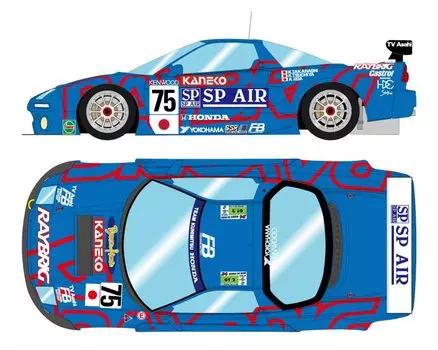 Макияж VISION Honda NSX GT2 Team Kunimitsu Le Mans 24 Hours 1996 Завершенный продукт 1/43 № 75