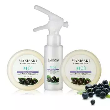 Makisaki Asai Hair Clinic System 3 типа по 40 мл каждый набор продуктов, M01+M02+M03 по 40 мл каждый, 1 набор, 1 штука