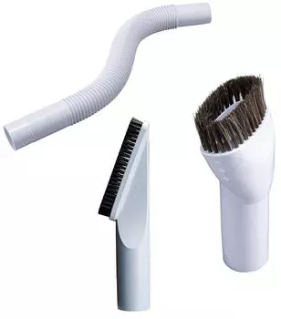 Makita cleaner tip attachment white set round brush shelf brush flexible hose 3-piece (snow color) A-65947 + A-65931 + A-65925