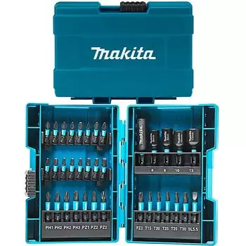 Makita Impact Driver Bit Socket Set of 35 Hexagonal Shaft Shank with Case 6.35mm E-06638 [Item]