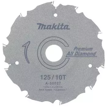 Makita Premium All Diamond Tip Outer Diameter Number of Blades 10T Saw, 125mm, A-50027