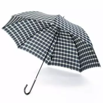 Makita Shoten Long Retro Tartan Dark Luxury Koshu Made in Japan Umbrella, Check, Check, Navy, Women s, Ori,