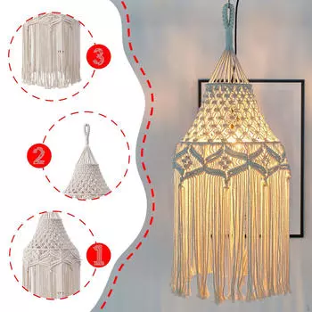 Макраме абажур Бохо подвесной светильник чехол для офиса спальни гостиной детской общежития