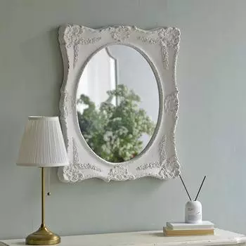Макраме настенное зеркало эстетический дизайн винтажное искусство скандинавская гостиная макияжный комод роскошный дизайн украшения Maison Home Decor 57.5x71cm белый