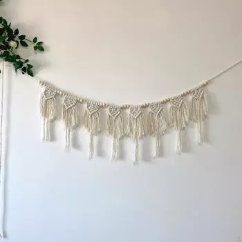 Макраме настенный гобелен декор в стиле бохо шикарный современный орнамент ручной работы тканый для