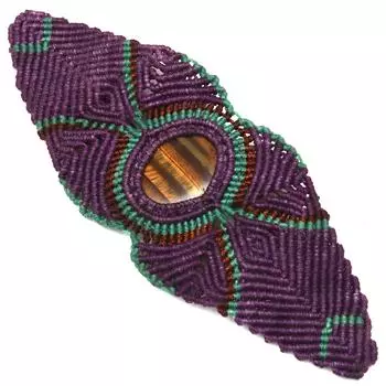 Макраме нити ювелирные изделия драгоценные камни ручная работа 8-10 Ad тигровый глаз браслет этнический