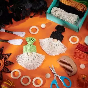 Макраме Рождественские гномы Санта-Клаус комплект подвесное украшение DIY ручной работы подвесное украшение праздничные вечерние принадлежности C