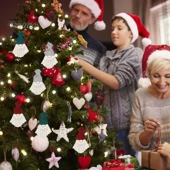 Макраме Рождественские гномы Санта-Клаус комплект подвесное украшение DIY ручной работы подвесное украшение праздничные вечерние принадлежности