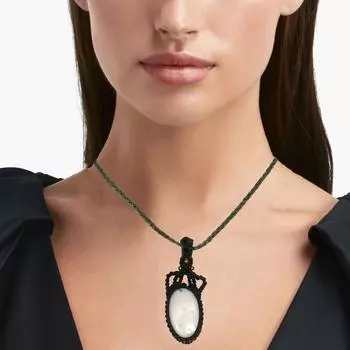 Макраме розовый опал нити драгоценный камень ювелирные изделия ручной работы 20-36 Ad этническое ожерелье