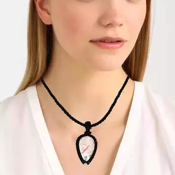 Макраме розовый опал нити драгоценный камень ювелирные изделия ручной работы 20-36 Ad этническое ожерелье