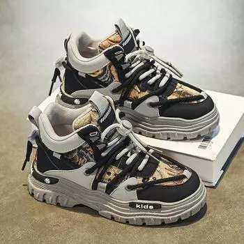 Мальчик черные походные ботинки для девочек желтые ботильоны высокие спортивные туфли для детей подростков студентов школьные кроссовки больших размеров EU:32 жёлтый