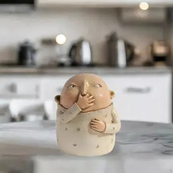 Мальчик держит нос статуя для ванной комнаты безделушка фигурка современные поделки, уникальный, шкаф, странный декор