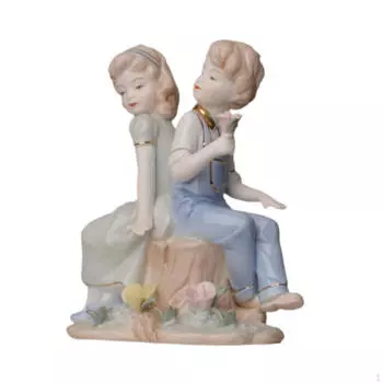 Мальчик и девочка статуэтка настольное украшение тонкая работа домашний декор креативная керамическая фигурка для