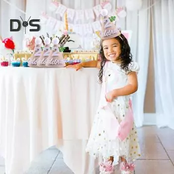 Мальчики Девочки Дети День Рождения Шапка Эластичная Лента Красивая Детская Вечеринка Шляпа Для Вечеринки В Честь Будущего Ребенка