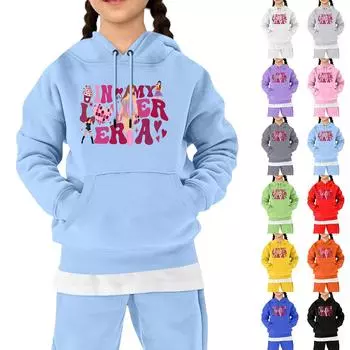 Мальчики Девочки Детская мода Повседневные универсальные повседневные толстовки с капюшоном Толстовки Повседневные толстовки с длинным рукавом 110 чёрный