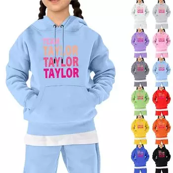 Мальчики Девочки Детская мода Повседневные универсальные повседневные толстовки с капюшоном Толстовки Повседневные толстовки с длинным рукавом 110 чёрный