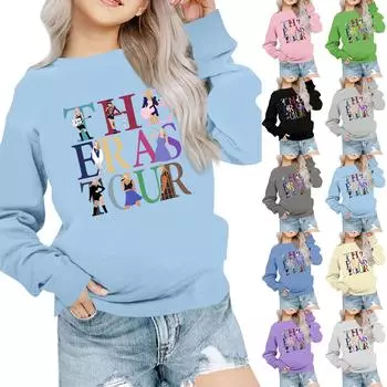 Мальчики Девочки Детская мода Повседневные универсальные повседневные толстовки с круглым вырезом Повседневные толстовки с длинным рукавом 100 бежевый