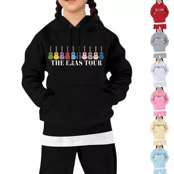 Мальчики Девочки Детская мода Повседневные универсальные повседневные толстовки с круглым вырезом Повседневные толстовки с длинным рукавом 110 бежевый