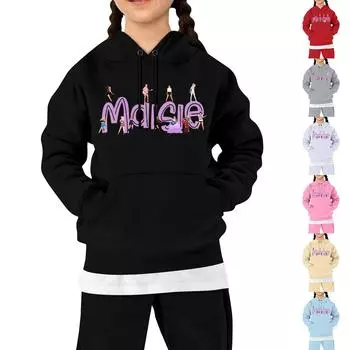 Мальчики Девочки Детская мода Повседневные универсальные повседневные толстовки с круглым вырезом Повседневные толстовки с длинным рукавом 120 бежевый